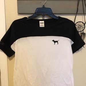 Black and White Pink Victoria Secret Tee
